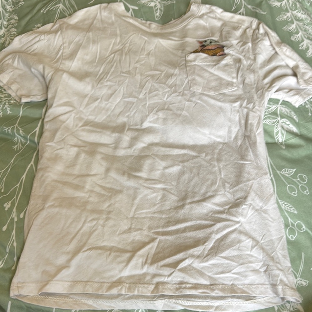 Star Wars White Tee with Pocket Design